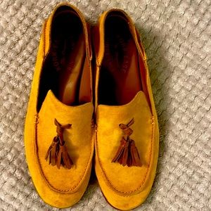 Kork-Ease mustard yellow suede loafers SZ 8 M